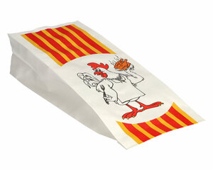 1000x PAPSTAR Grillhähnchen Hähnchenbeutel Papier HDPE-Einlage 24x10,5x5,5cm