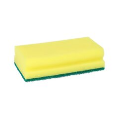 3x Topfreiniger Abwaschschwämme eckig 4,1x 14,8x 8,5 cm gelb/grün mit Griffrille kratzend