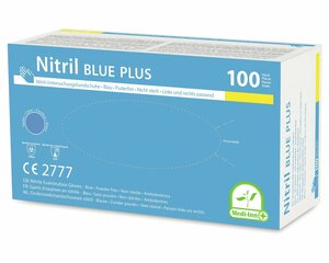 1000x Einweghandschuhe Nitril puderfrei blau PLUS extrem stabil Größe M