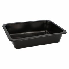 100x Mehrweg Menüschalen ungeteilt 22,7 x 17,8cm Mikrowellengeeignet schwarz