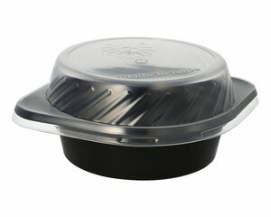 Mehrweg Suppenschalen Suppenterrinen 500ml inkl. Deckel Ø15,6cm schwarz 