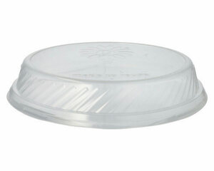 12x Deckel für Mehrweg Menüteller Ø 22,7 cm · Höhe 4,1 cm transparent