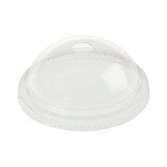 100x BIO Domdeckel mit Loch zu Becher 200+250 ml Ø 76mm Bio-Kunststoff (PLA)