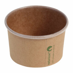 VEPATIM 50 Eisbecher Pappbecher Kraft mit umweltfreundlicher Beschichtung 120 ml Ø 75mm braun 