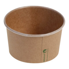 VEPATIM 10000 Eisbecher Pappbecher Kraft mit umweltfreundlicher Beschichtung 360 ml Ø 105mm braun 