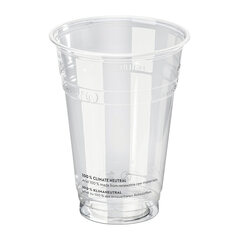 VEPATIM 100 Trinkbecher 400 ml Eichstrich Ø 96 mm kompostierbarer Kunststoff (PLA)