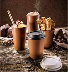 Preview: VEPATIM Domdeckel Trinkdeckel für Mehrweg-Kaffeebecher Coffee to go Ø 80mm schwarz