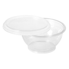 VEPATIM 50 Salatschalen aus kompostierbarem Kunststoff (PLA) inkl. Deckel 700 ml Ø 14,5 cm