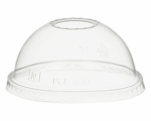 100x BIO Domdeckel zu Becher 300/400/500ml mit Rundloch Ø 96mm Bio-Kunststoff