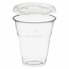 50x BIO Trinkbecher 300ml + Deckel ohne Loch aus Biokunststoff (PLA)