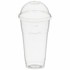 50x BIO Trinkbecher 500ml mit Domdeckel ohne Loch aus Biokunststoff (PLA)