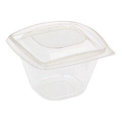 VEPATIM 120 Salatschalen mit Deckel aus kompostierbarem Kunststoff (PLA) transparent 480ml