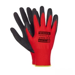Arbeitshandschuhe Montagehandschuhe Polyester Latex Größe S-7 rot 