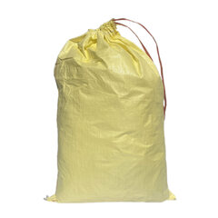 VEPATIM 100 Schwerlastsack Gewebesack Hochwassersack Getreidesack Lagersack PP mit rotem Streifen mit Band 500 x 800 mm 30kg gelb