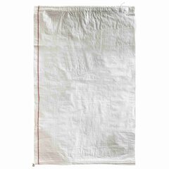 Preview: VEPATIM 100 Schwerlastsack Gewebesack Laubsack Styroporsack Lagersack PP mit rotem Streifen 800 x 1250 mm 120g WEISS