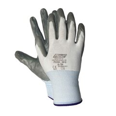 Arbeitshandschuhe Montagehandschuhe Nylon-Nitril Größe M-8 Unisex grau 