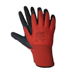 VEPATIM 24 Paar Arbeitshandschuhe Montagehandschuhe Nylon Latex L-9 rot / schwarz