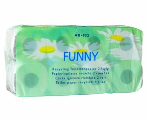 VEPATIM 128 Rollen Toilettenpapier 2lagig 250 Blatt recycling geprägt griffig weiß