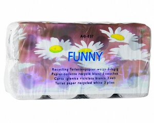 VEPATIM 112 Rollen Toilettenpapier 3lagig 250 Blatt recycling geprägt griffig weiß