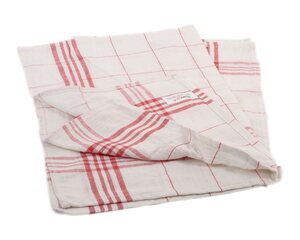 VEPATIM 10 Geschirrtücher 50 x 70cm 100% Baumwolle rot kariert