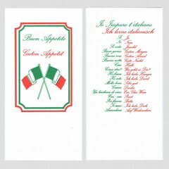 250x Motivservietten "Ich lerne italienisch" 40x40cm 1/8 Falz 2-lagig
