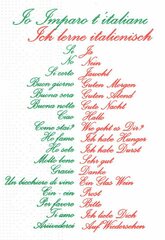 Preview: 250x Motivservietten "Ich lerne italienisch" 40x40cm 1/8 Falz 2-lagig