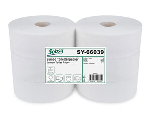 VEPATIM 6 Rollen Jumbo Toilettenpapier 2-lagig Recyclingpapier Kerndurchmesser 6.0 cm