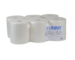 VEPATIM 6 Rollen Handtuchrolle für markenfreie Spendersysteme 2 lagig hochweiß 20 cm