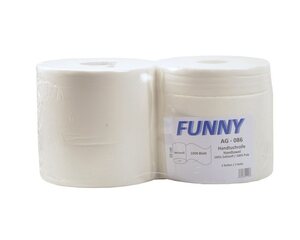 2 Rollen Putzpapierrolle 1000 Blatt 26cm breit 2 lagig 100% Zellstoff