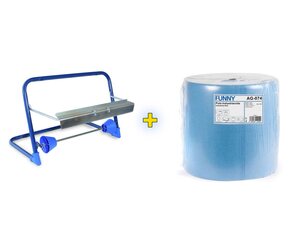 VEPATIM 2 Wandhalter für Putztuchrollen inkl. 36cm breite 1000 Blatt Rolle