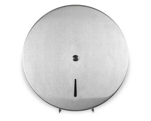 Preview: VEPATIM 2 Toilettenpapier-Spender für Jumborollen bis 32 cm Ø absperrbar silber Edelstahl