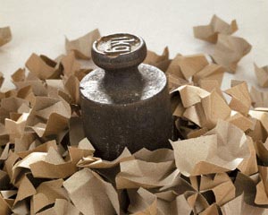 DECOFILL dekorative Papier-Verpackungschips Polsterchips gelb 400 Liter