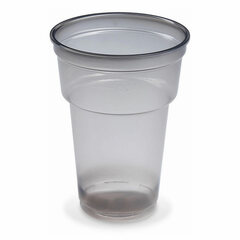 Mehrwegbecher Pfandbecher rauch-grau transparent PP Eichstrich 0,2 l Ø 7,8 cm 