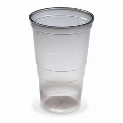 Mehrwegbecher Pfandbecher rauch-grau transparent PP Eichstrich 0,25 l Ø 7,8 cm 