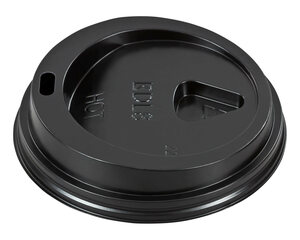 Domdeckel schwarz für Pappbecher - "Coffee to go" - 200ml mit 80mm Ø 