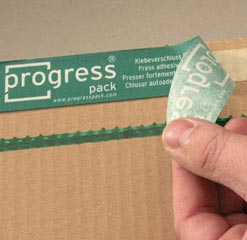 Preview: Faltkarton Selbstklebeverschluß DIN A 5+ A4 A3+ variable Höhe Versandkarton