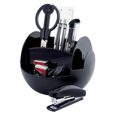 PAVO Premium rotierender Schreibtischorganizer,inkl. 9-teiligem Zubehör schwarz