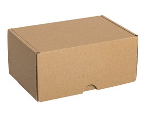 Preview: Stülpdeckelkarton DHL-Kleinpaket 176x118x80mm (Außenmaß) braun wiederverwendbar