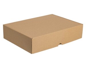 Preview: Stülpdeckelkarton DHL-Kleinpaket 346x247x80mm (Außenmaß) braun wiederverwendbar