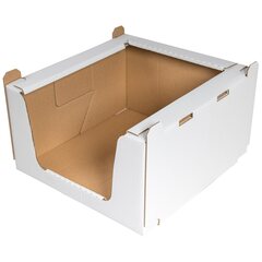 Preview: Stapelbehälter Regalkarton aus Wellpappe 'M' 600x400x300mm stapelbar robust