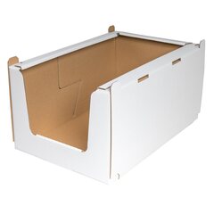 Preview: Stapelbehälter Regalkarton aus Wellpappe 'XL' 780x580x360mm stapelbar robust