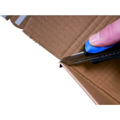 Preview: Schnellaufrichtekarton 229x164x(50)-115mm variable Höhe Selbstklebeverschluss Aufreißfaden Automatikboden A5+