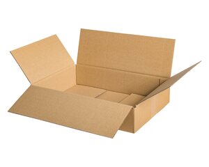 Faltkarton 350x250x80mm (Außenmaß) für DHL-Kleinpaket 1-wellig braun