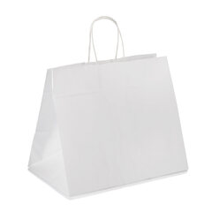 VEPATIM 100 Papiertragetaschen mit Kordelhenkeln Kordeltaschen 260 + 170 x 250mm 80g weiß