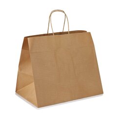 VEPATIM 100 Papiertragetaschen mit Kordelhenkeln Kordeltaschen 260 + 170 x 250mm 80g braun