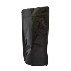 Standbodenbeutel PET schwarz glänzend 130x225x70mm 500ml 