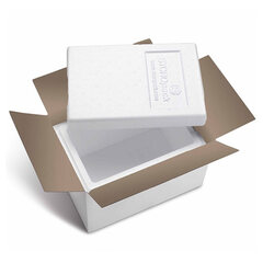 Isolierboxen mit Deckel aus rEPS 330 x 225 x 225 mm 7,3 Liter inkl. Umkarton
