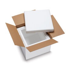 Isolierboxen mit Deckel aus rEPS 350 x 350 x 300 mm 12,5 Liter inkl. Umkarton