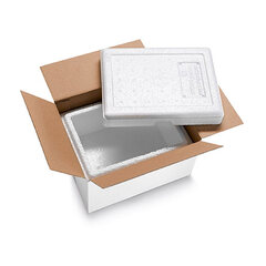Isolierboxen mit Deckel aus EPS 210 x 165 x 115 mm 1,5 Liter inkl. Umkarton