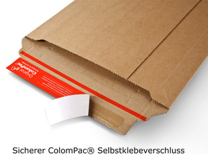 Preview: 1000x Versandtaschen TP335 250x350mm stabile Vollpappe Selbstklebeverschluss A4+ braun